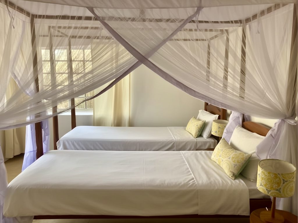 The second bedroom in our Giraffe Eco Cottage - stay with us!